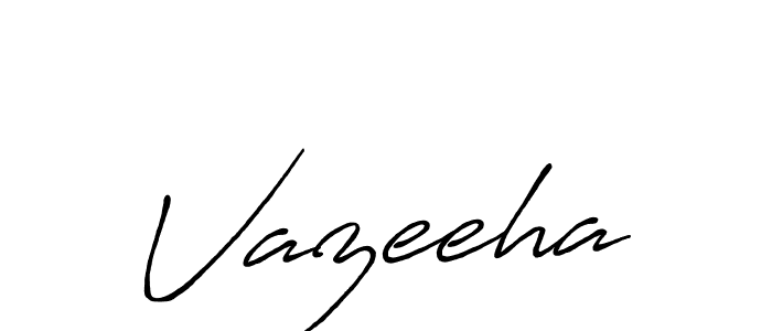 Design your own signature with our free online signature maker. With this signature software, you can create a handwritten (Antro_Vectra_Bolder) signature for name Vazeeha. Vazeeha signature style 7 images and pictures png