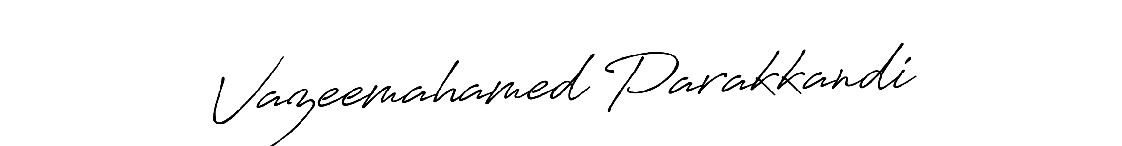 Antro_Vectra_Bolder is a professional signature style that is perfect for those who want to add a touch of class to their signature. It is also a great choice for those who want to make their signature more unique. Get Vazeemahamed Parakkandi name to fancy signature for free. Vazeemahamed Parakkandi signature style 7 images and pictures png