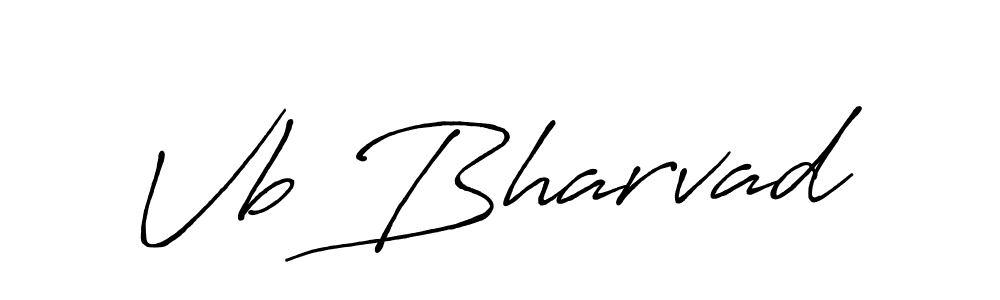 Make a beautiful signature design for name Vb Bharvad. With this signature (Antro_Vectra_Bolder) style, you can create a handwritten signature for free. Vb Bharvad signature style 7 images and pictures png