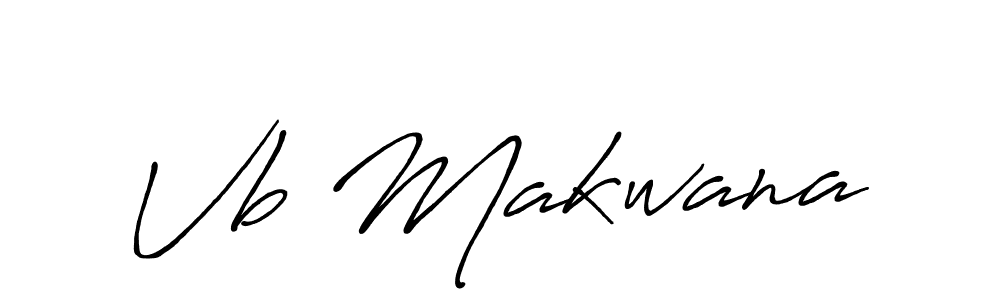 Design your own signature with our free online signature maker. With this signature software, you can create a handwritten (Antro_Vectra_Bolder) signature for name Vb Makwana. Vb Makwana signature style 7 images and pictures png