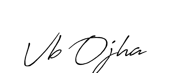 How to make Vb Ojha signature? Antro_Vectra_Bolder is a professional autograph style. Create handwritten signature for Vb Ojha name. Vb Ojha signature style 7 images and pictures png