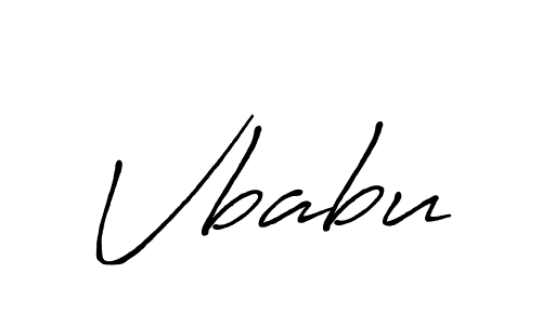 Make a beautiful signature design for name Vbabu. With this signature (Antro_Vectra_Bolder) style, you can create a handwritten signature for free. Vbabu signature style 7 images and pictures png