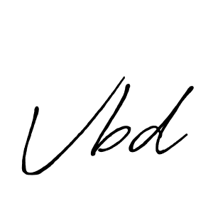 Make a beautiful signature design for name Vbd. With this signature (Antro_Vectra_Bolder) style, you can create a handwritten signature for free. Vbd signature style 7 images and pictures png