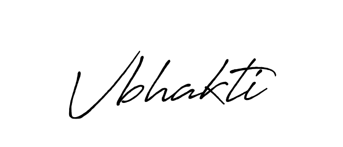 Create a beautiful signature design for name Vbhakti. With this signature (Antro_Vectra_Bolder) fonts, you can make a handwritten signature for free. Vbhakti signature style 7 images and pictures png