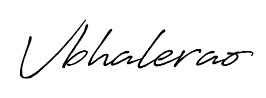 Looking for an artistic signature for Vbhalerao? The Antro_Vectra_Bolder calligraphy style gives a sophisticated flow suitable for business cards and emails. Vbhalerao signature style 7 images and pictures png