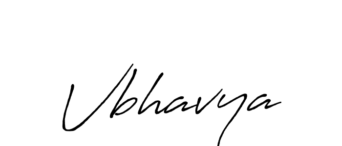 Design your own signature with our free online signature maker. With this signature software, you can create a handwritten (Antro_Vectra_Bolder) signature for name Vbhavya. Vbhavya signature style 7 images and pictures png