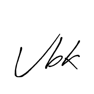Design your own signature with our free online signature maker. With this signature software, you can create a handwritten (Antro_Vectra_Bolder) signature for name Vbk. Vbk signature style 7 images and pictures png