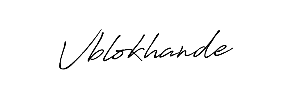 Design your own signature with our free online signature maker. With this signature software, you can create a handwritten (Antro_Vectra_Bolder) signature for name Vblokhande. Vblokhande signature style 7 images and pictures png