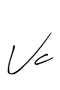 Design your own signature with our free online signature maker. With this signature software, you can create a handwritten (Antro_Vectra_Bolder) signature for name Vc. Vc signature style 7 images and pictures png