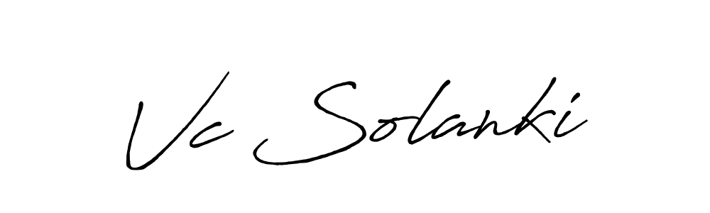 Also You can easily find your signature by using the search form. We will create Vc Solanki name handwritten signature images for you free of cost using Antro_Vectra_Bolder sign style. Vc Solanki signature style 7 images and pictures png