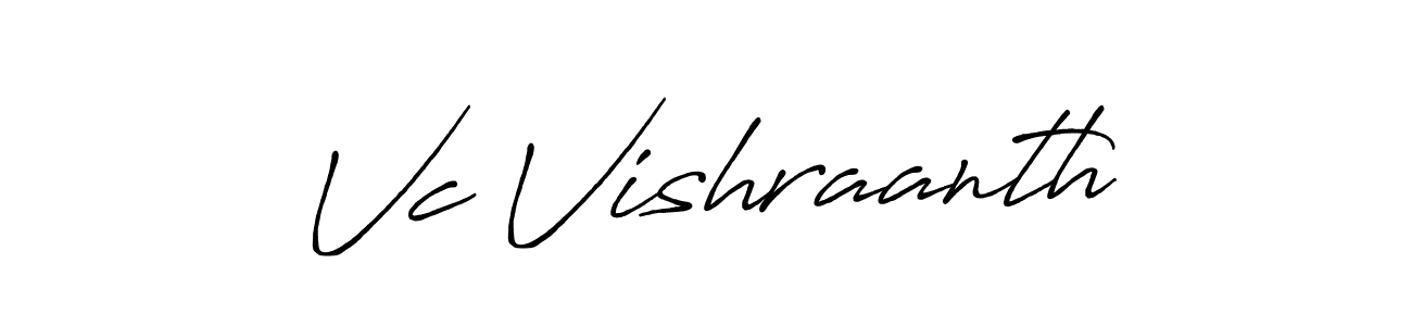 Antro_Vectra_Bolder is a professional signature style that is perfect for those who want to add a touch of class to their signature. It is also a great choice for those who want to make their signature more unique. Get Vc Vishraanth name to fancy signature for free. Vc Vishraanth signature style 7 images and pictures png