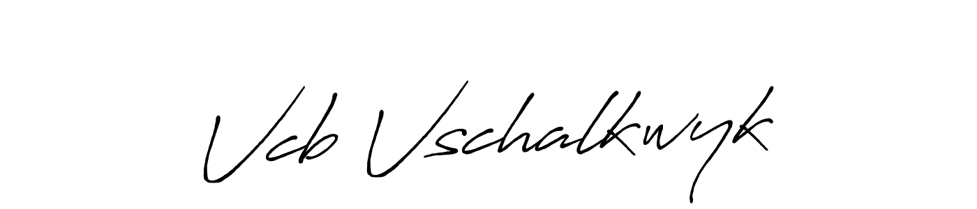 Use a signature maker to create a handwritten signature online. With this signature software, you can design (Antro_Vectra_Bolder) your own signature for name Vcb Vschalkwyk. Vcb Vschalkwyk signature style 7 images and pictures png