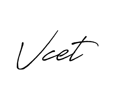 Vcet stylish signature style. Best Handwritten Sign (Antro_Vectra_Bolder) for my name. Handwritten Signature Collection Ideas for my name Vcet. Vcet signature style 7 images and pictures png