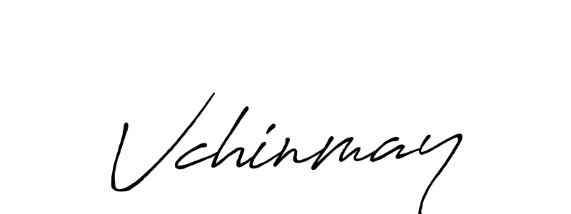 How to make Vchinmay name signature. Use Antro_Vectra_Bolder style for creating short signs online. This is the latest handwritten sign. Vchinmay signature style 7 images and pictures png