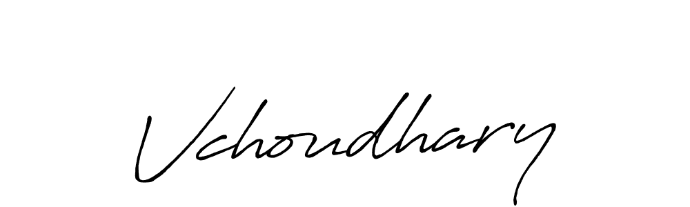 Use a signature maker to create a handwritten signature online. With this signature software, you can design (Antro_Vectra_Bolder) your own signature for name Vchoudhary. Vchoudhary signature style 7 images and pictures png