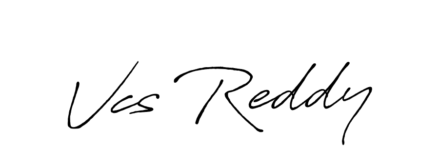 Also You can easily find your signature by using the search form. We will create Vcs Reddy name handwritten signature images for you free of cost using Antro_Vectra_Bolder sign style. Vcs Reddy signature style 7 images and pictures png