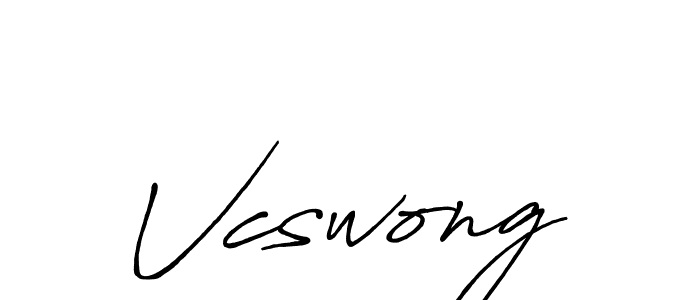 if you are searching for the best signature style for your name Vcswong. so please give up your signature search. here we have designed multiple signature styles  using Antro_Vectra_Bolder. Vcswong signature style 7 images and pictures png