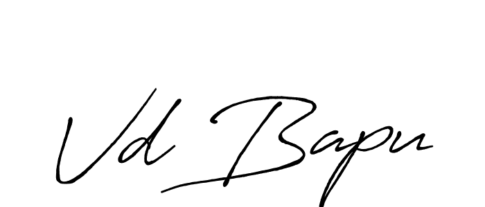 How to make Vd Bapu name signature. Use Antro_Vectra_Bolder style for creating short signs online. This is the latest handwritten sign. Vd Bapu signature style 7 images and pictures png