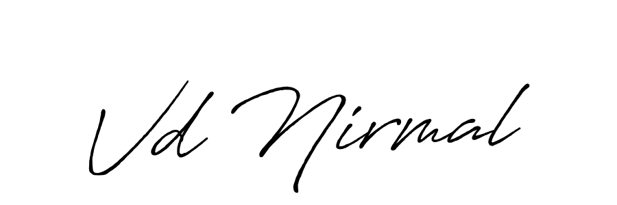 How to make Vd Nirmal signature? Antro_Vectra_Bolder is a professional autograph style. Create handwritten signature for Vd Nirmal name. Vd Nirmal signature style 7 images and pictures png