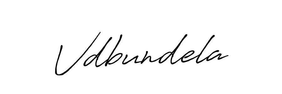 How to make Vdbundela name signature. Use Antro_Vectra_Bolder style for creating short signs online. This is the latest handwritten sign. Vdbundela signature style 7 images and pictures png