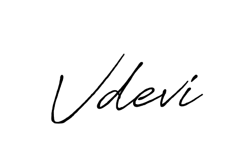 Vdevi stylish signature style. Best Handwritten Sign (Antro_Vectra_Bolder) for my name. Handwritten Signature Collection Ideas for my name Vdevi. Vdevi signature style 7 images and pictures png