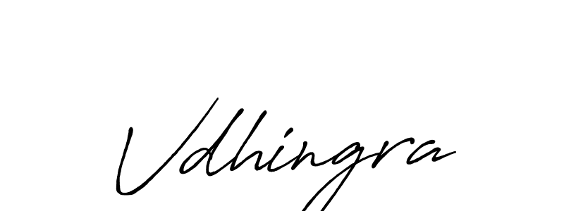 How to make Vdhingra name signature. Use Antro_Vectra_Bolder style for creating short signs online. This is the latest handwritten sign. Vdhingra signature style 7 images and pictures png