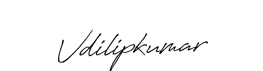 Design your own signature with our free online signature maker. With this signature software, you can create a handwritten (Antro_Vectra_Bolder) signature for name Vdilipkumar. Vdilipkumar signature style 7 images and pictures png