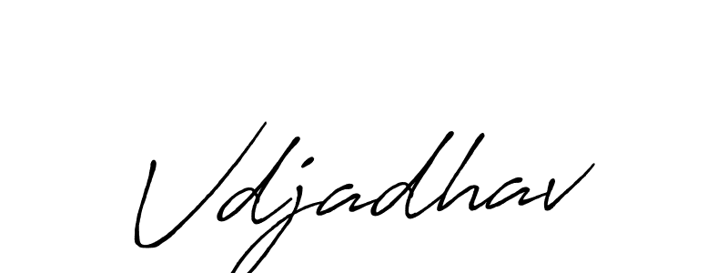 Antro_Vectra_Bolder is a professional signature style that is perfect for those who want to add a touch of class to their signature. It is also a great choice for those who want to make their signature more unique. Get Vdjadhav name to fancy signature for free. Vdjadhav signature style 7 images and pictures png