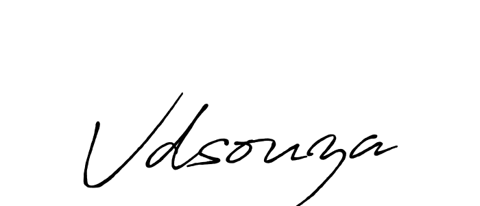 How to make Vdsouza signature? Antro_Vectra_Bolder is a professional autograph style. Create handwritten signature for Vdsouza name. Vdsouza signature style 7 images and pictures png