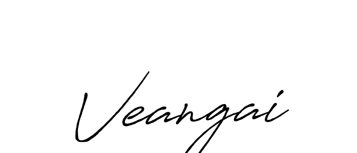 Use a signature maker to create a handwritten signature online. With this signature software, you can design (Antro_Vectra_Bolder) your own signature for name Veangai. Veangai signature style 7 images and pictures png