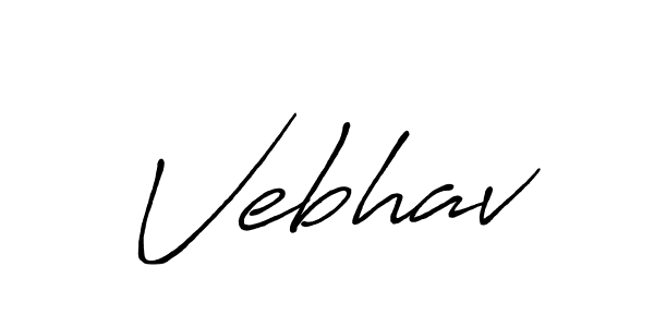 How to make Vebhav signature? Antro_Vectra_Bolder is a professional autograph style. Create handwritten signature for Vebhav name. Vebhav signature style 7 images and pictures png
