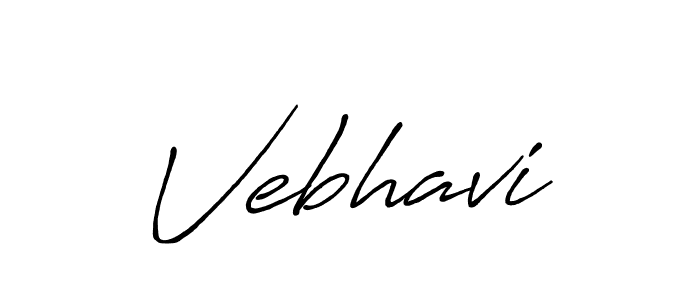 Create a beautiful signature design for name Vebhavi. With this signature (Antro_Vectra_Bolder) fonts, you can make a handwritten signature for free. Vebhavi signature style 7 images and pictures png
