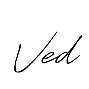 How to make Ved signature? Antro_Vectra_Bolder is a professional autograph style. Create handwritten signature for Ved name. Ved signature style 7 images and pictures png