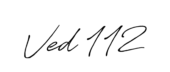 Create a beautiful signature design for name Ved 112. With this signature (Antro_Vectra_Bolder) fonts, you can make a handwritten signature for free. Ved 112 signature style 7 images and pictures png