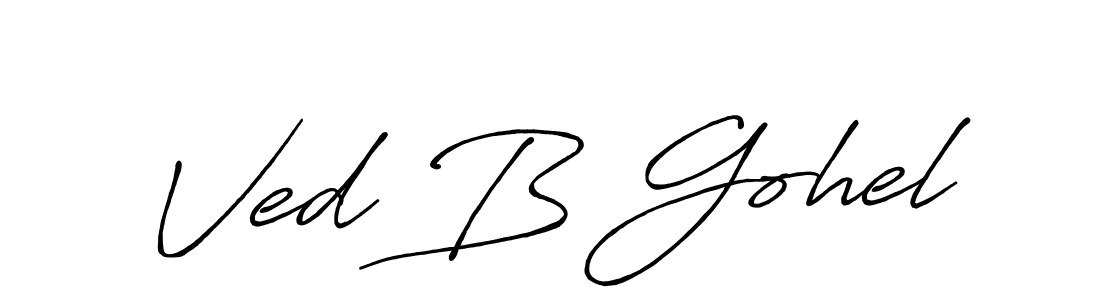 You can use this online signature creator to create a handwritten signature for the name Ved B Gohel. This is the best online autograph maker. Ved B Gohel signature style 7 images and pictures png