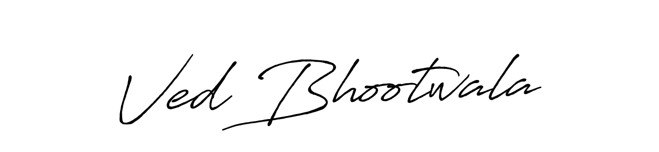 Design your own signature with our free online signature maker. With this signature software, you can create a handwritten (Antro_Vectra_Bolder) signature for name Ved Bhootwala. Ved Bhootwala signature style 7 images and pictures png