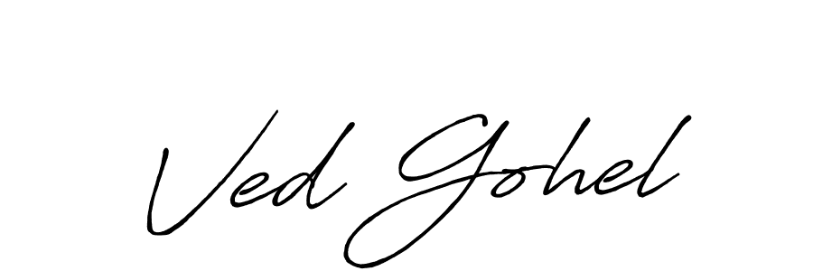 It looks lik you need a new signature style for name Ved Gohel. Design unique handwritten (Antro_Vectra_Bolder) signature with our free signature maker in just a few clicks. Ved Gohel signature style 7 images and pictures png
