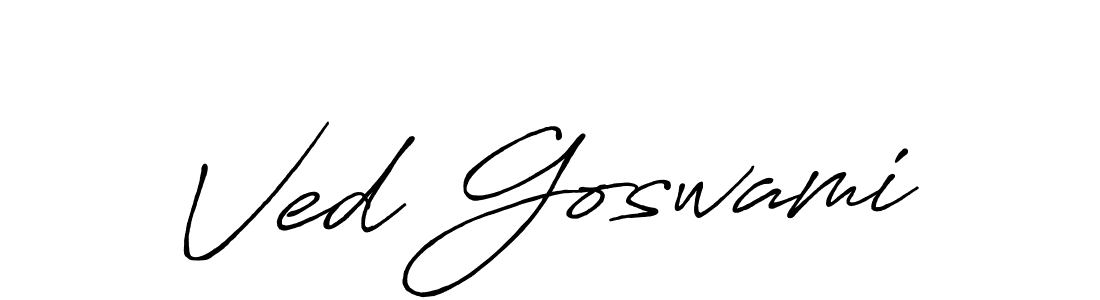 Ved Goswami stylish signature style. Best Handwritten Sign (Antro_Vectra_Bolder) for my name. Handwritten Signature Collection Ideas for my name Ved Goswami. Ved Goswami signature style 7 images and pictures png