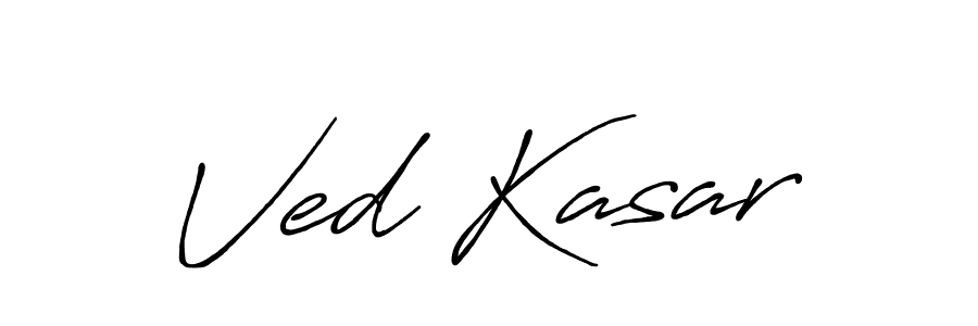 You should practise on your own different ways (Antro_Vectra_Bolder) to write your name (Ved Kasar) in signature. don't let someone else do it for you. Ved Kasar signature style 7 images and pictures png