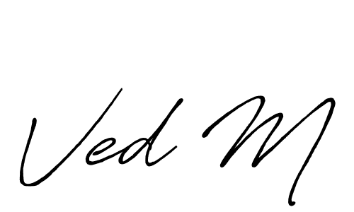 How to Draw Ved M signature style? Antro_Vectra_Bolder is a latest design signature styles for name Ved M. Ved M signature style 7 images and pictures png