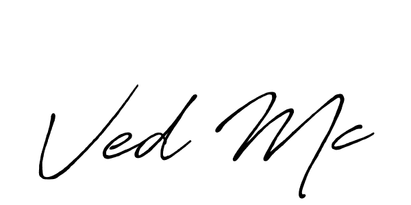 Make a beautiful signature design for name Ved Mc. Use this online signature maker to create a handwritten signature for free. Ved Mc signature style 7 images and pictures png