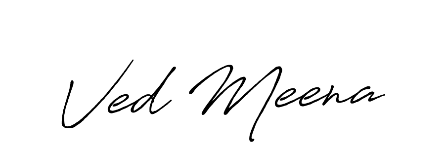 Make a beautiful signature design for name Ved Meena. Use this online signature maker to create a handwritten signature for free. Ved Meena signature style 7 images and pictures png