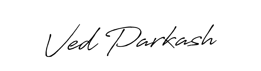 Use a signature maker to create a handwritten signature online. With this signature software, you can design (Antro_Vectra_Bolder) your own signature for name Ved Parkash. Ved Parkash signature style 7 images and pictures png