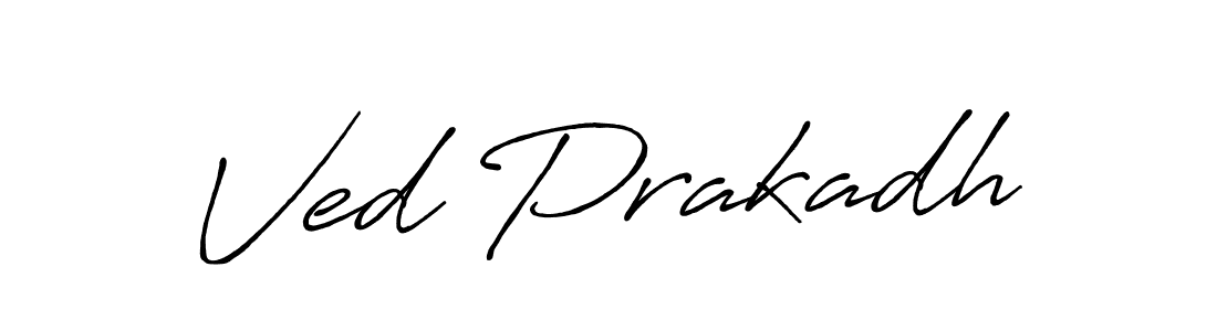 The best way (Antro_Vectra_Bolder) to make a short signature is to pick only two or three words in your name. The name Ved Prakadh include a total of six letters. For converting this name. Ved Prakadh signature style 7 images and pictures png