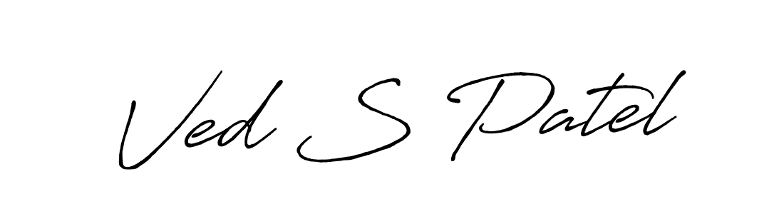 How to Draw Ved S Patel signature style? Antro_Vectra_Bolder is a latest design signature styles for name Ved S Patel. Ved S Patel signature style 7 images and pictures png