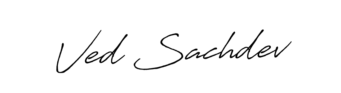 How to Draw Ved Sachdev signature style? Antro_Vectra_Bolder is a latest design signature styles for name Ved Sachdev. Ved Sachdev signature style 7 images and pictures png