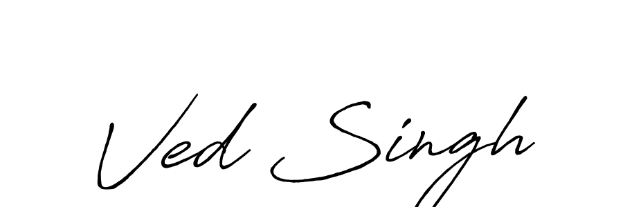 You should practise on your own different ways (Antro_Vectra_Bolder) to write your name (Ved Singh) in signature. don't let someone else do it for you. Ved Singh signature style 7 images and pictures png