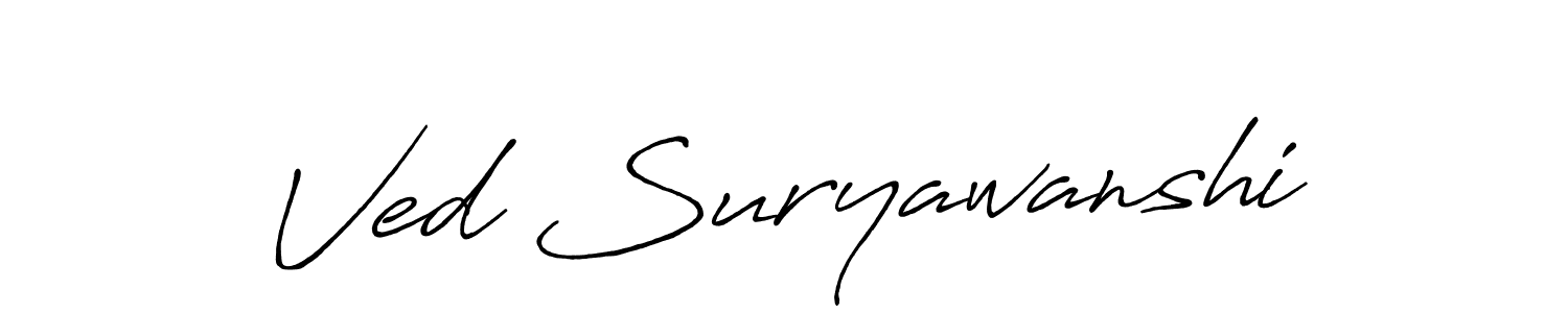 Design your own signature with our free online signature maker. With this signature software, you can create a handwritten (Antro_Vectra_Bolder) signature for name Ved Suryawanshi. Ved Suryawanshi signature style 7 images and pictures png