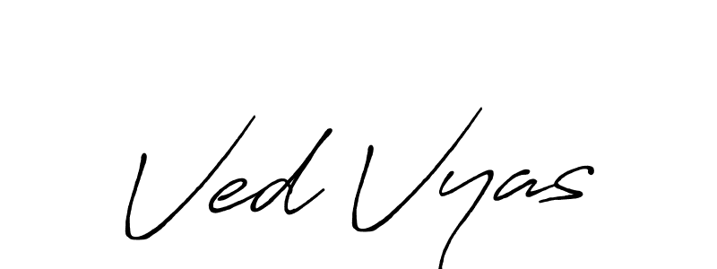 It looks lik you need a new signature style for name Ved Vyas. Design unique handwritten (Antro_Vectra_Bolder) signature with our free signature maker in just a few clicks. Ved Vyas signature style 7 images and pictures png