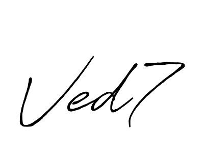 Design your own signature with our free online signature maker. With this signature software, you can create a handwritten (Antro_Vectra_Bolder) signature for name Ved7. Ved7 signature style 7 images and pictures png